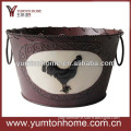 Metal storage buckets for home and garden decoration